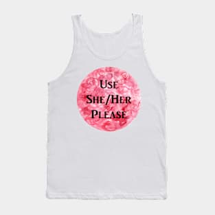 She/Her Please (red) Tank Top